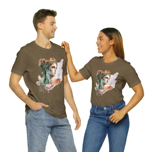 Greecian Goddess in Watercolor - Short Sleeve Tee